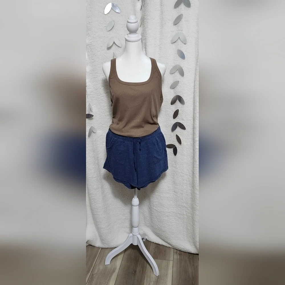 Athletic Works Blue Soft Shorts Size: L(12-14)